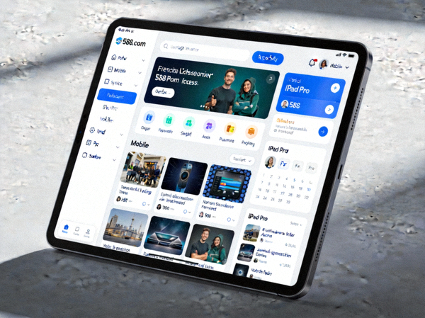 Tampilan landscape M88 Com Mobile di iPad Pro dengan layout yang lebih luas