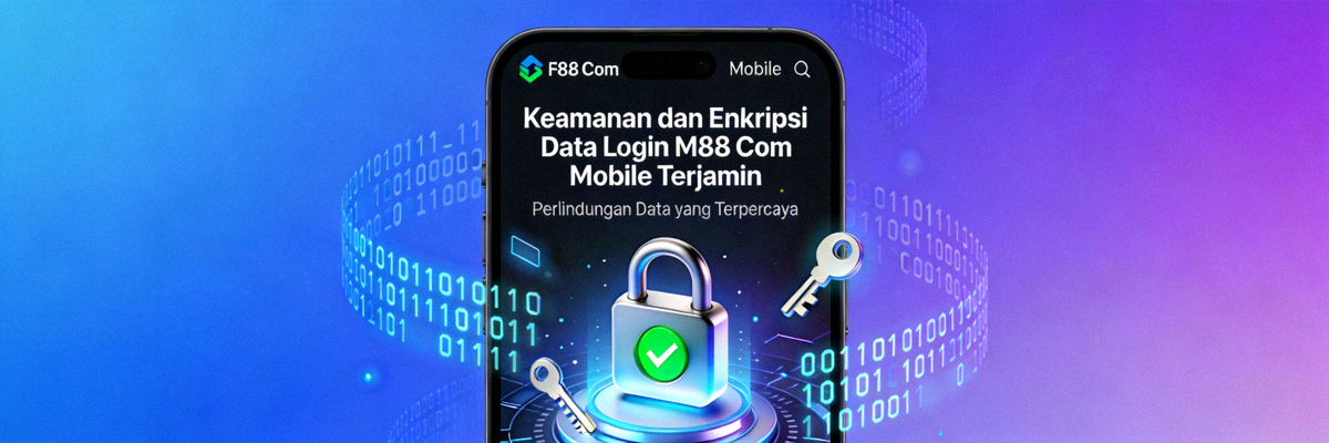 Ilustrasi keamanan dan enkripsi data untuk login M88 Com Mobile yang terjamin