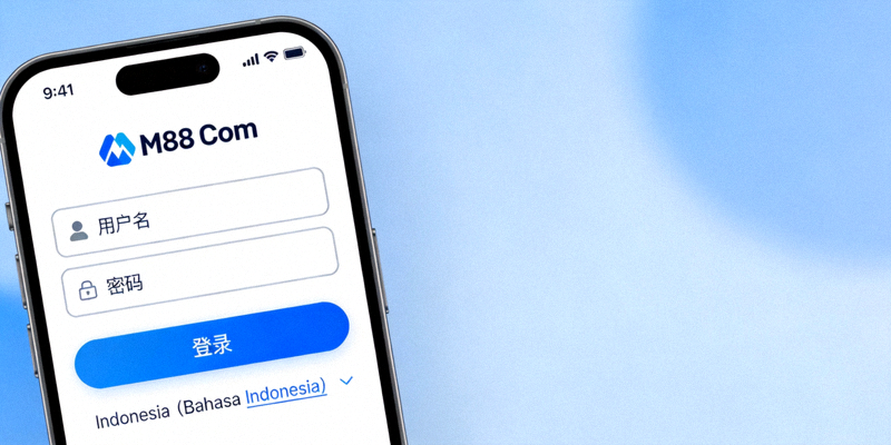 M88印尼移动端体育博彩界面展示图，包含足球和篮球赔率显示
