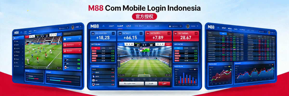 M88 Com Mobile Login Indonesia 官方横幅展示体育博彩界面