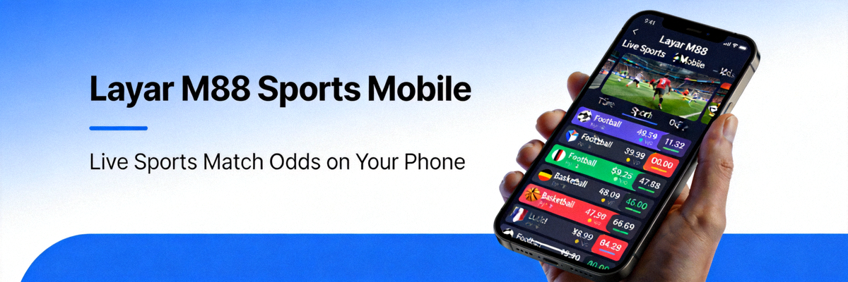 Layar M88 Sports Mobile dengan odds pertandingan olahraga langsung di ponsel